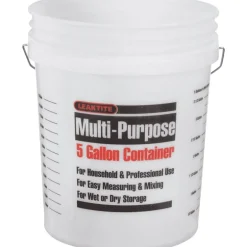 Leaktite Clear 5 gal. Plastic Bucket (Pack of 10)