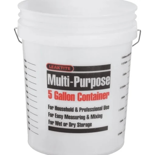 Leaktite Clear 5 gal. Plastic Bucket (Pack of 10)