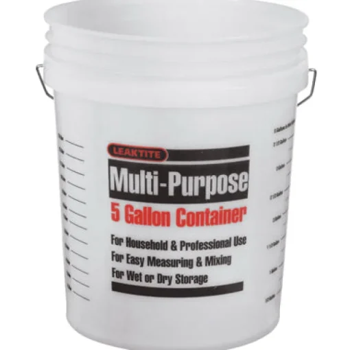 Leaktite Clear 5 gal. Plastic Bucket (Pack of 10)