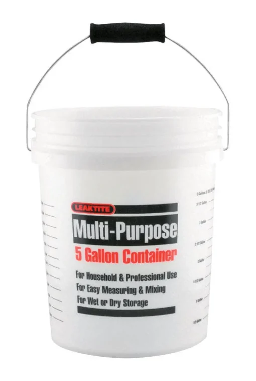 Leaktite Clear 5 gal. Plastic Bucket (Pack of 10)