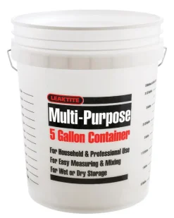 Leaktite Clear 5 gal. Plastic Bucket (Pack of 10)