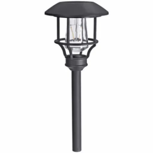 LED Solar Path Lights, Black Metal, 2-Pk.