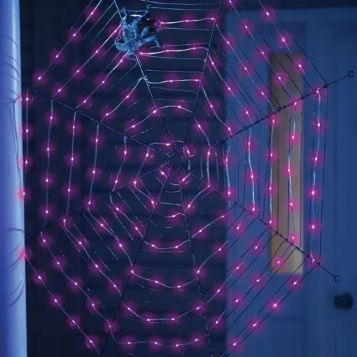 LED SPIDER WEB PURPLE