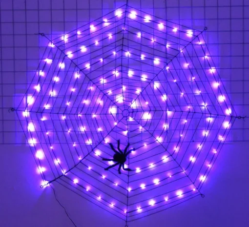 LED SPIDER WEB PURPLE