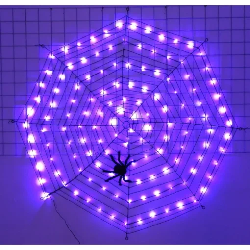 LED SPIDER WEB PURPLE