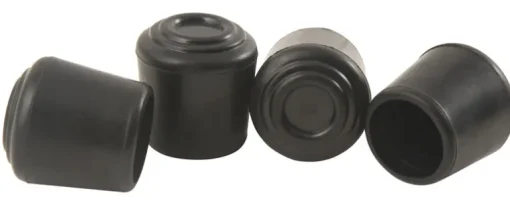 LEG TIP BLK RBR 1-1/8"