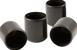 LEG TIP BLK RND 1-1/8"