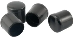 LEG TIP RND BLK .5"W 4PK