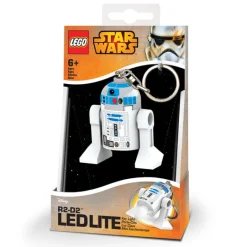 Lego Star Wars R2-D2 2 in. D Plastic Blue/White Loop Key Chain w/LED Light
