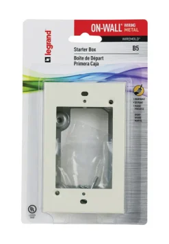 Legrand Rectangle Metal 1 gang Extension Starter Box Ivory