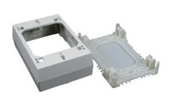 Legrand Rectangle Plastic 1 gang Outlet Box Ivory