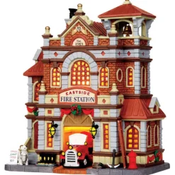 Lemax Eastside Fire Station Village Building Multicolor Porcelain 8.9 in. 1 each