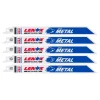 Lenox METALWOLF 8 in. Bi-Metal WAVE EDGE Reciprocating Saw Blade 24 TPI 5 pk