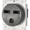 Leviton 30 amps 250 V Black Outlet 6-30R 1 pk