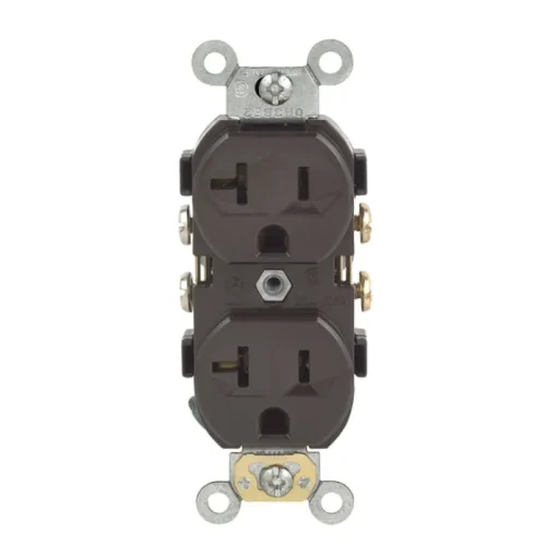 Leviton 20 amps 125 V Duplex Brown Outlet 5-20R 1 pk