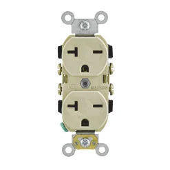 Leviton 20 amps 250 V Duplex Ivory Outlet 6-20R 1 pk