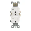 Leviton 20 amps 125 V Duplex White Outlet 5-20R 1 pk