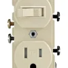 Leviton 15 amps 125 V Ivory Combination Switch/Outlet 5-15R 1 pk