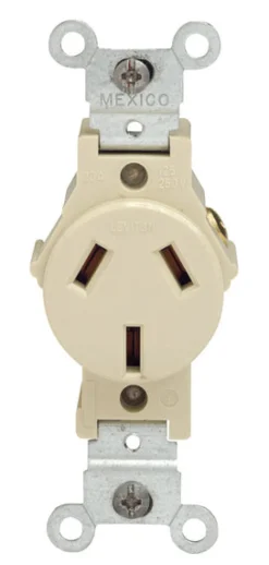 Leviton 20 amps 125 V Ivory Outlet 10-20R 1 pk