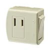 Leviton 13 amps Double Pole Plug-In Switch Tap Ivory 1 pk