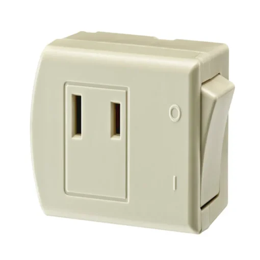 Leviton 13 amps Double Pole Plug-In Switch Tap Ivory 1 pk