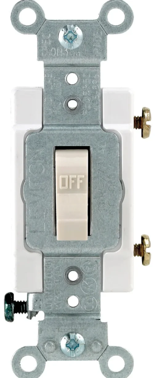 Leviton 20 amps Single Pole Toggle AC Quiet Switch Light Almond 1 pk