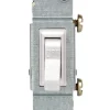 Leviton 15 amps Single Pole Toggle Switch White 1 pk (Pack of 10)