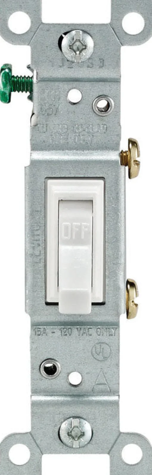 Leviton 15 amps Toggle Switch White 1 pk (Pack of 10)