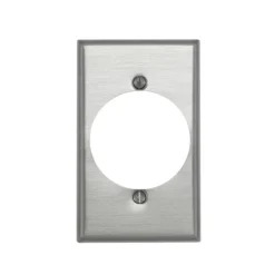 Leviton 1 gang Aluminum Single Outlet Wall Plate 1 pk