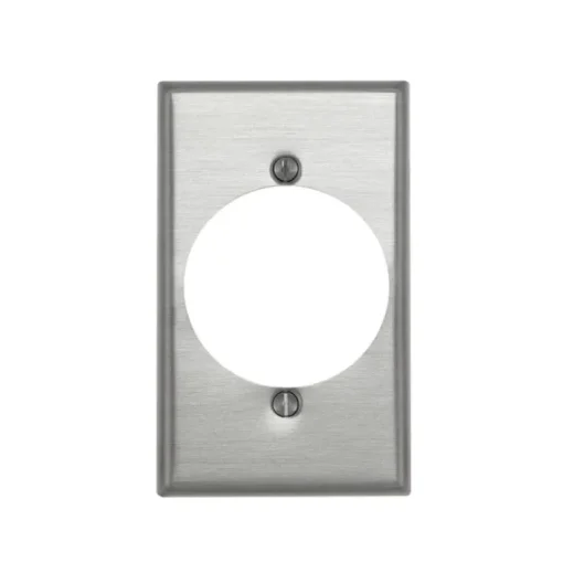 Leviton 1 gang Aluminum Single Outlet Wall Plate 1 pk