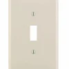 Leviton Almond 1 gang Nylon Toggle Wall Plate 10 pk
