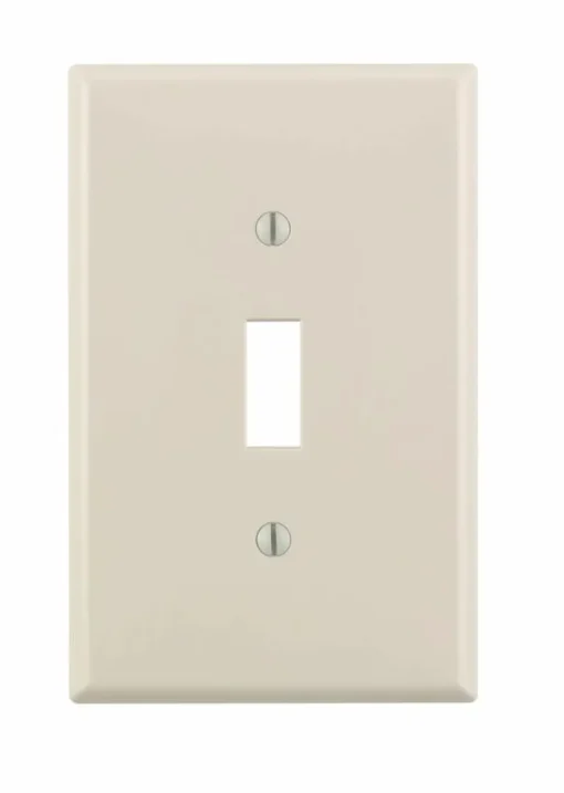 Leviton Almond 1 gang Nylon Toggle Wall Plate 10 pk