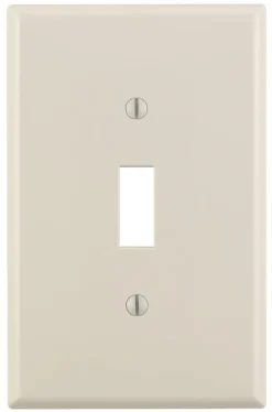 Leviton Almond 1 gang Nylon Toggle Wall Plate 10 pk