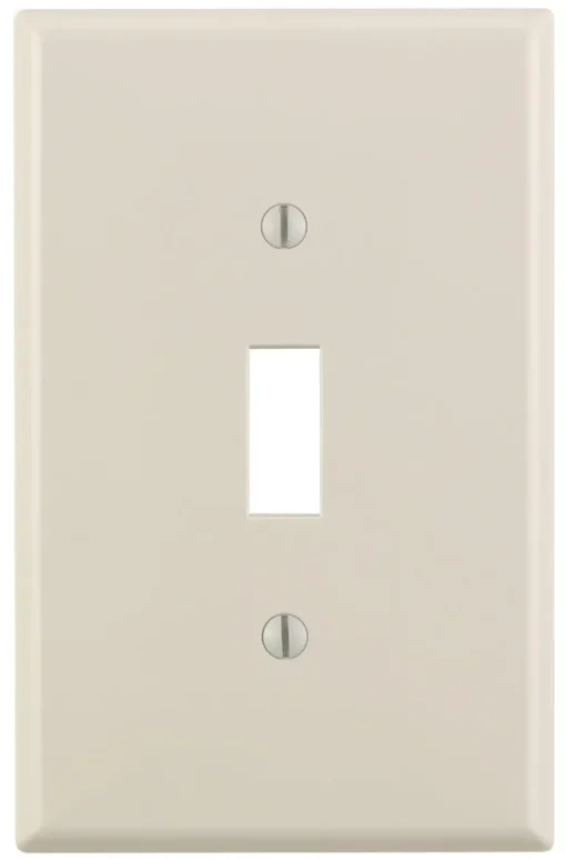 Leviton Almond 1 gang Nylon Toggle Wall Plate 10 pk