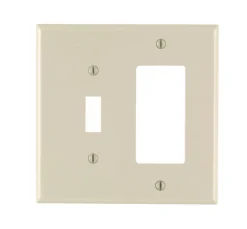 Leviton Almond 2 gang Nylon Decorator/Toggle Wall Plate 1 pk