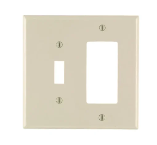 Leviton Almond 2 gang Nylon Decorator/Toggle Wall Plate 1 pk