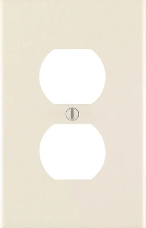 Leviton Almond 1 gang Plastic Duplex Wall Plate 1 pk