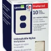 Leviton Almond 1 gang Thermoplastic Nylon Duplex Wall Plate 10 pk
