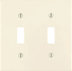 Leviton Almond 2 gang Thermoset Plastic Toggle Wall Plate 1 pk