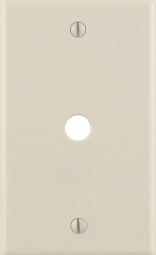 Leviton Almond 1 gang Thermoset Plastic Cable/Telco Wall Plate 1 pk