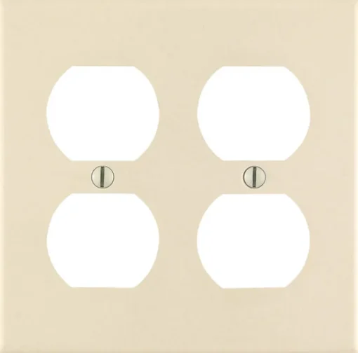 Leviton Almond 2 gang Thermoset Plastic Duplex Wall Plate 1 pk