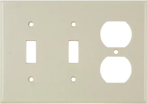 Leviton Almond 3 gang Thermoset Plastic Duplex/Toggle Wall Plate 1 pk