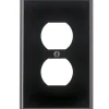 Leviton Black 1 gang Nylon Duplex Wall Plate 1 pk