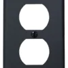 Leviton Black 1 gang Nylon Duplex Wall Plate 1 pk