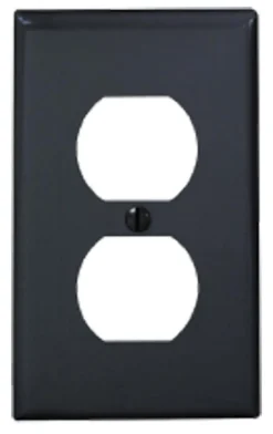 Leviton Black 1 gang Nylon Duplex Wall Plate 1 pk