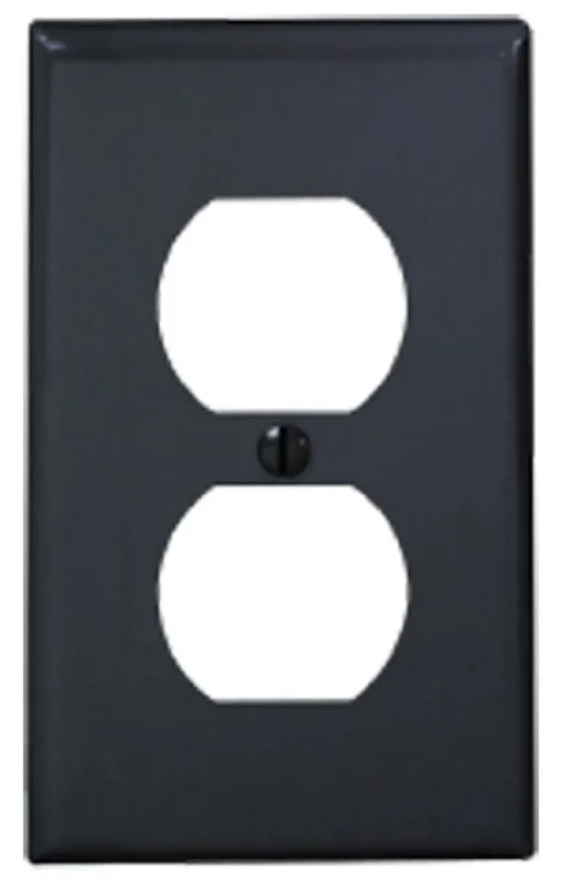 Leviton Black 1 gang Nylon Duplex Wall Plate 1 pk