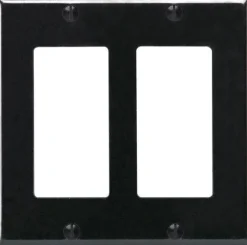 Leviton Black 2 Gang Plastic Gfci/Rocker Wall Plate 1 Pk