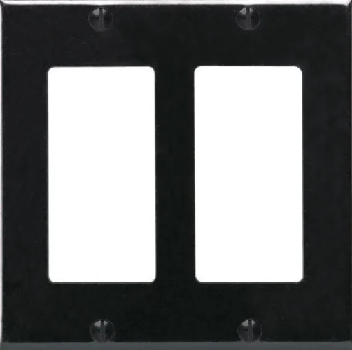 Leviton Black 2 Gang Plastic Gfci/Rocker Wall Plate 1 Pk