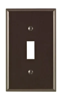 Leviton Brown 1 gang Nylon Toggle Wall Plate 1 pk