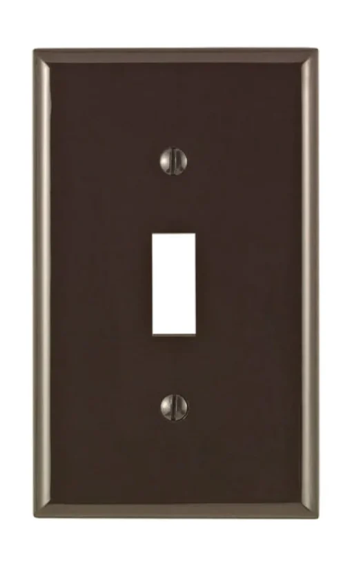 Leviton Brown 1 gang Nylon Toggle Wall Plate 1 pk